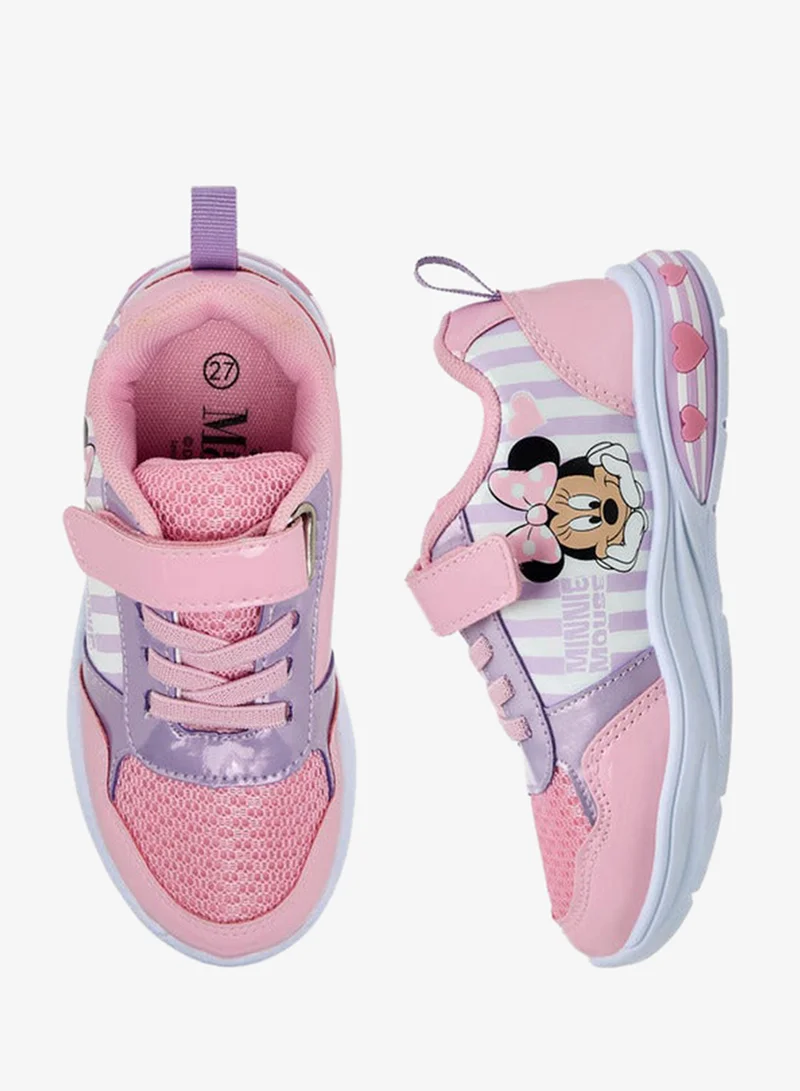 Disney Girls Minnie Mouse Light-Up Sneakers